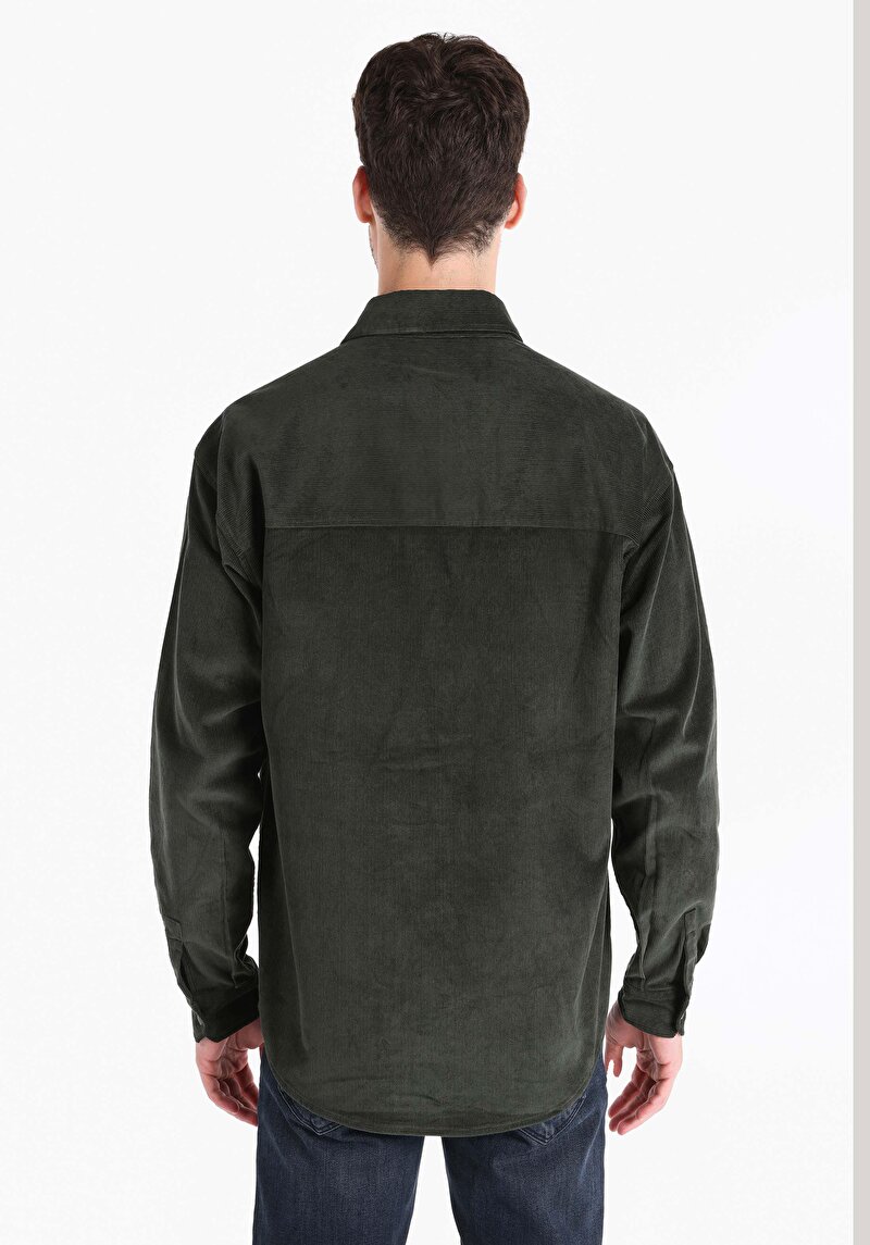 Показати інформацію про Сорочка З Довгим Рукавом Чоловіча Зелена  Cl1065711