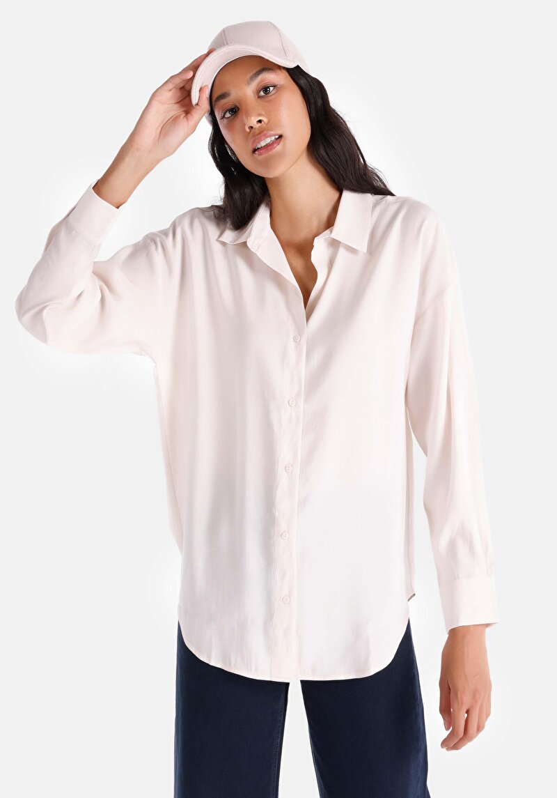 Зображення Сорочка З Довгим Рукавом Жіноча Бежева  Cl1065522