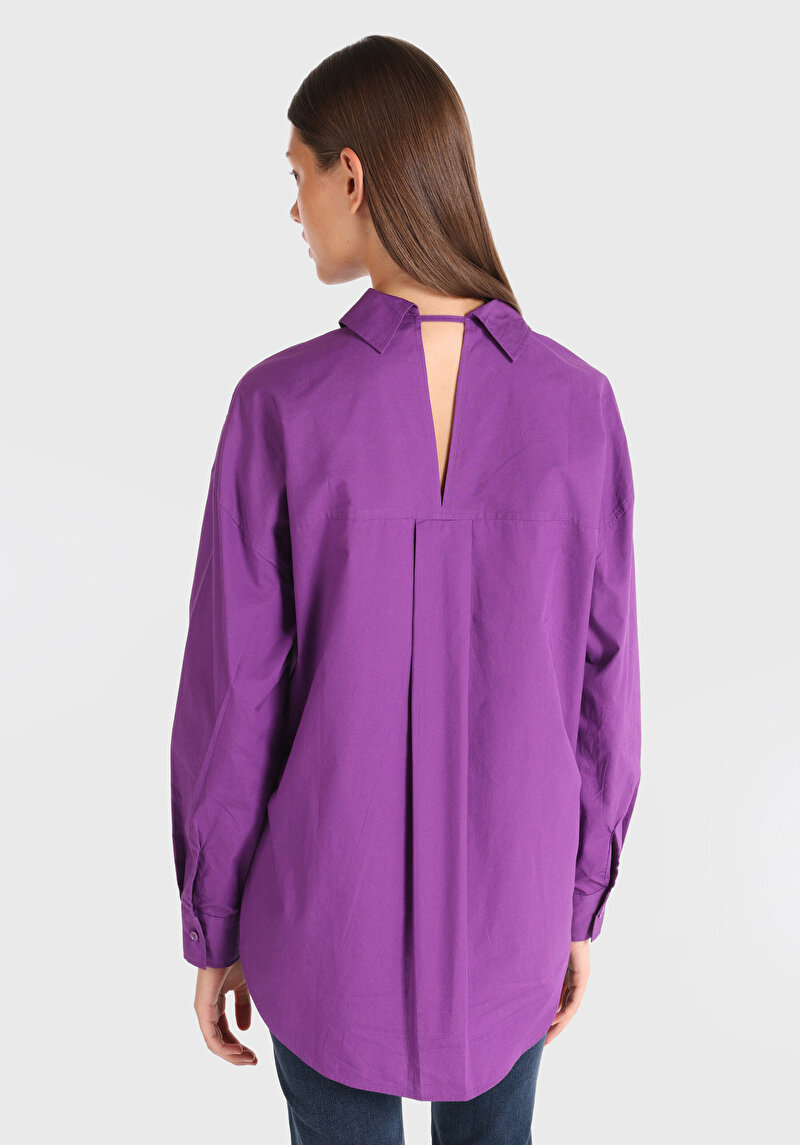 Зображення Сорочка З Довгим Рукавом Жіноча Фіолетова Cl1065050