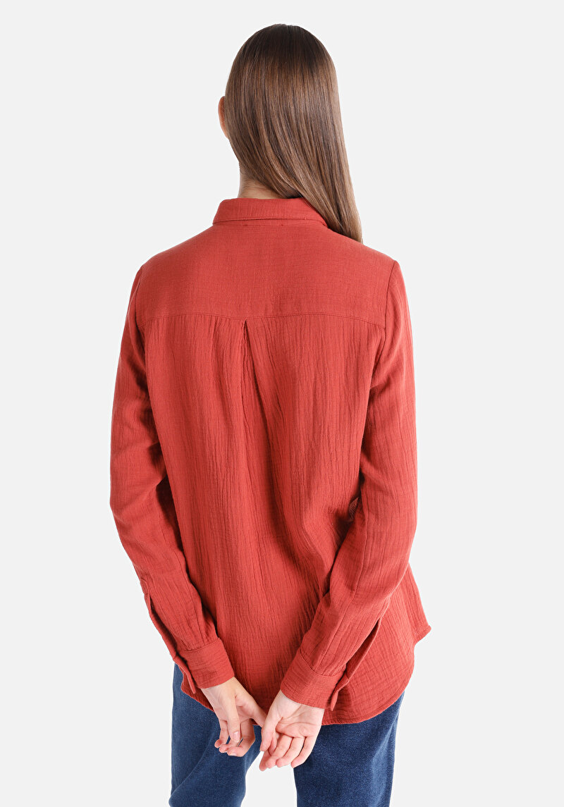 Показати інформацію про Сорочка З Довгим Рукавом Жіноча Коричнева  Cl1065068