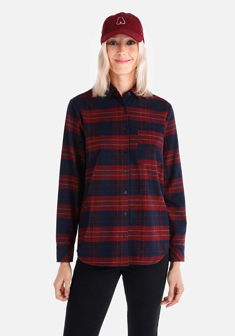 Зображення Сорочка З Довгим Рукавом Жіноча Бордова Cl1065844