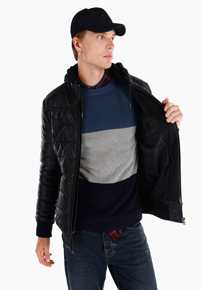 Зображення Куртка З Еко-шкіри Чоловіча Чорна Cl1064987