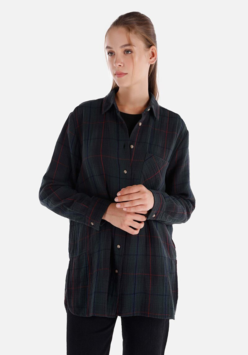 Зображення Сорочка З Довгим Рукавом Жіноча Зелена Cl1065851