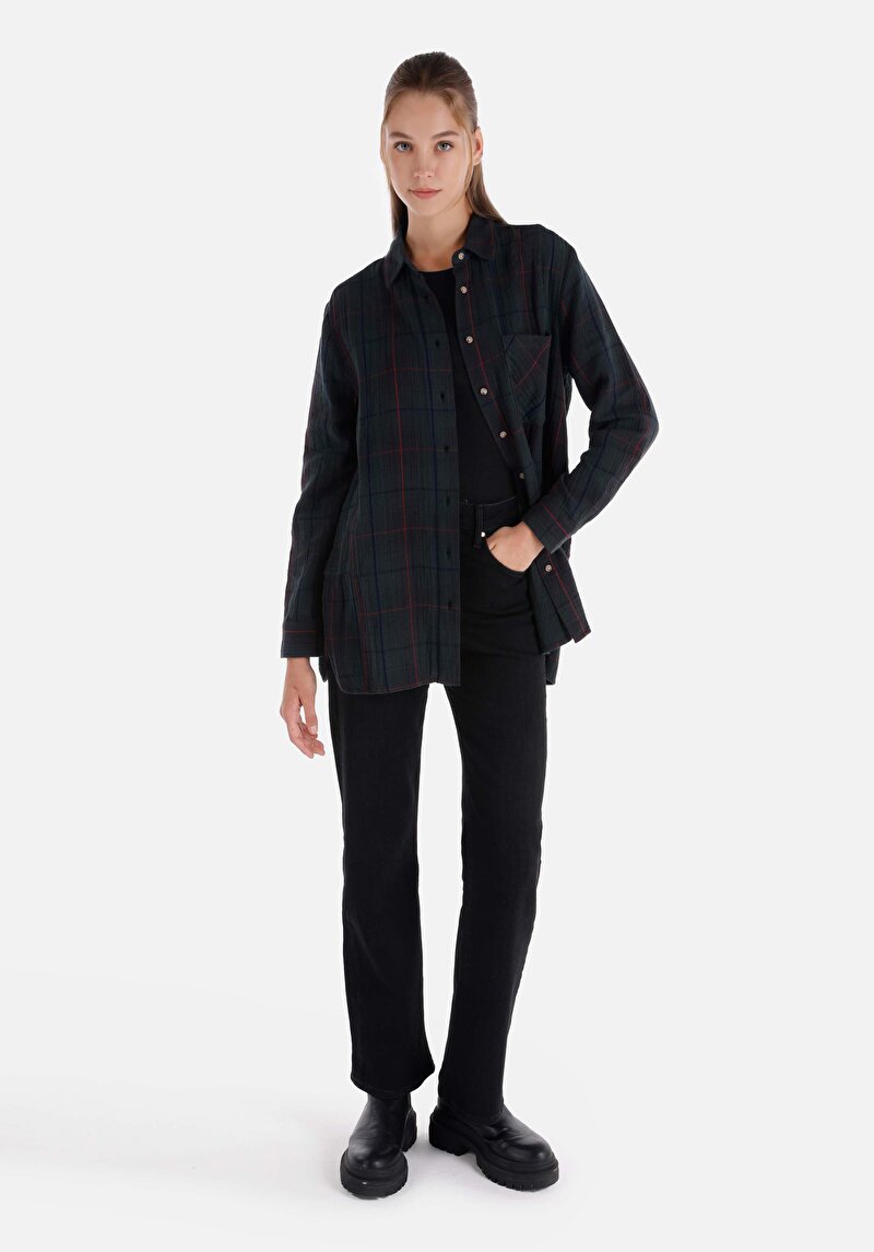 Показати інформацію про Сорочка З Довгим Рукавом Жіноча Зелена  Cl1065851