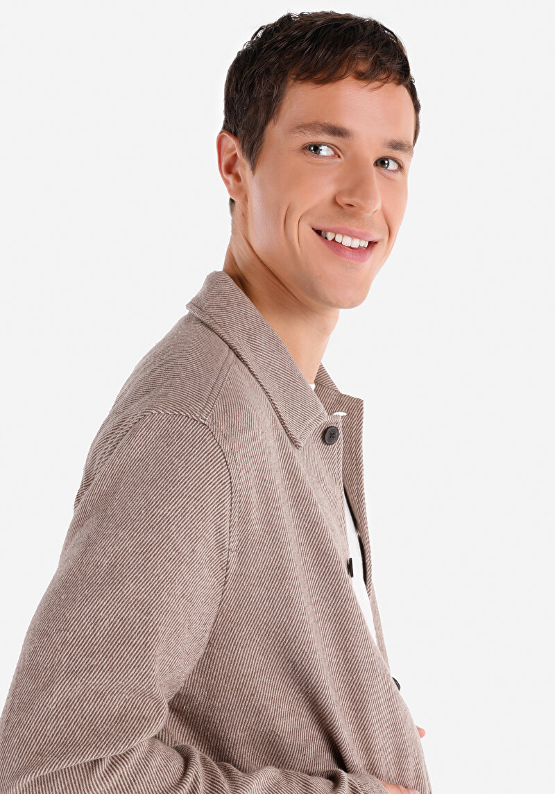 Показати інформацію про Сорочка З Довгим Рукавом Чоловіча Бежева  Cl1064898