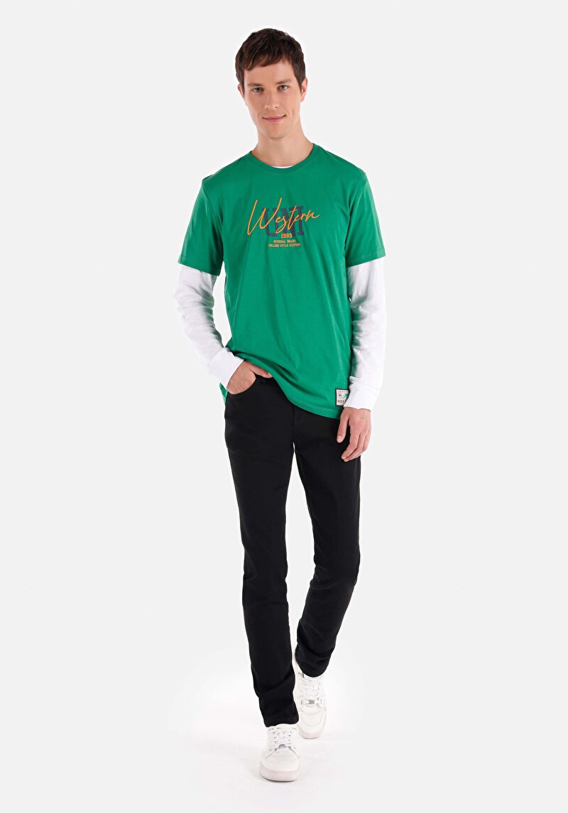 Зображення 044 Karl Джинси Чоловічі Чорні Прямого Крою Cl1068533