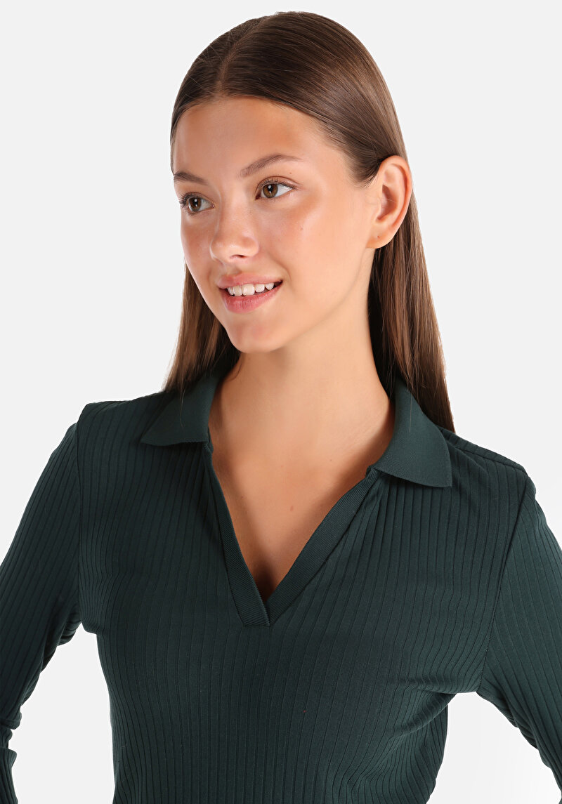 Показати інформацію про Футболка З Довгим Рукавом Жіноча Зелена  Cl1065147