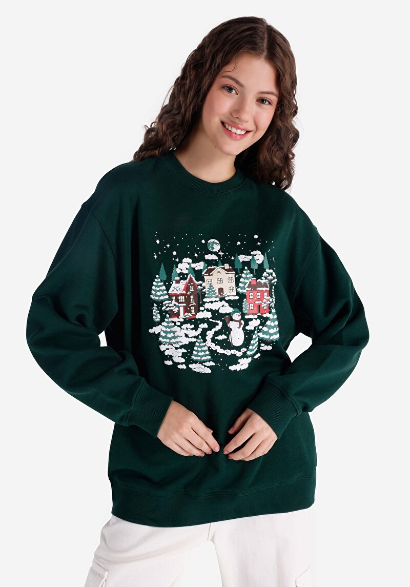 Зображення Толстовка Жіноча Зелена Cl1066288