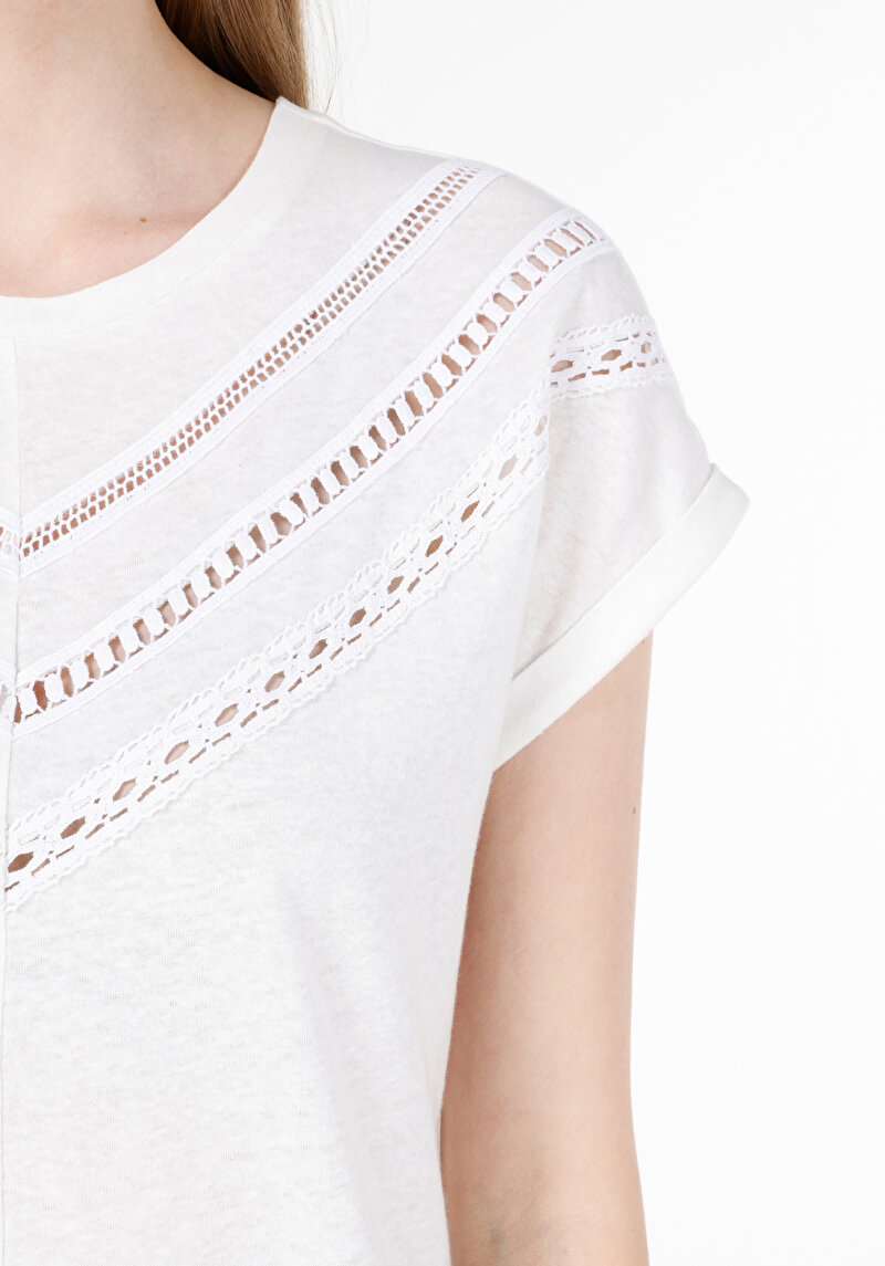 Показати інформацію про Футболка З Коротким Рукавом Жіноча Біла  Cl1067952