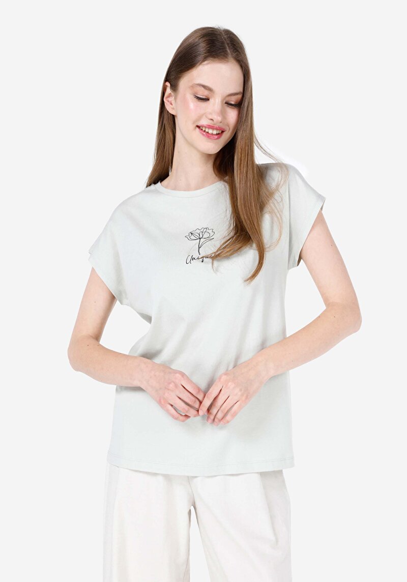 Зображення Футболка З Коротким Рукавом Жіноча Зелена  Cl1068573