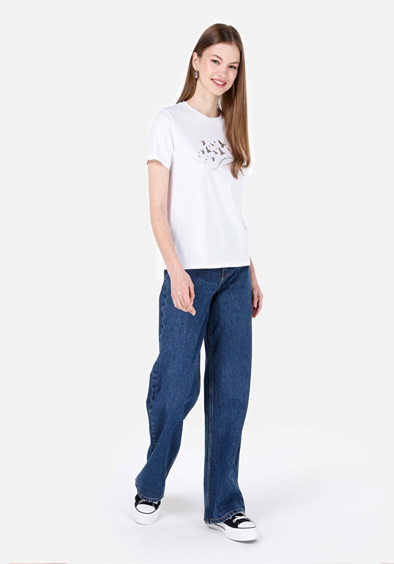 Показати інформацію про Футболка З Коротким Рукавом Жіноча Біла  Cl1068592