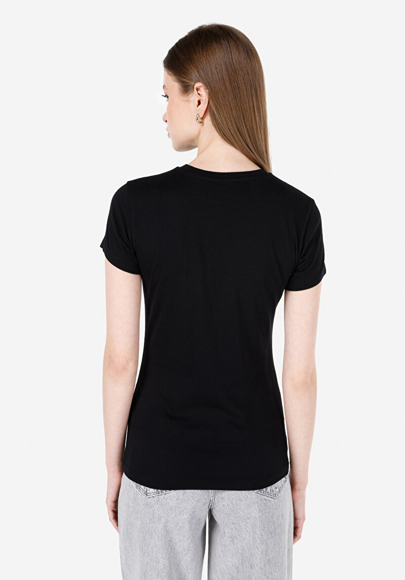 Показати інформацію про Футболка З Коротким Рукавом Жіноча Чорна  Cl1068594