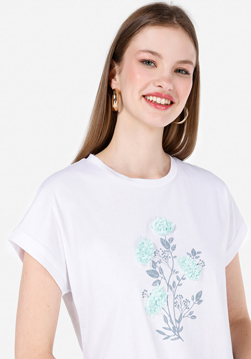 Показати інформацію про Футболка З Коротким Рукавом Жіноча Біла  Cl1066633