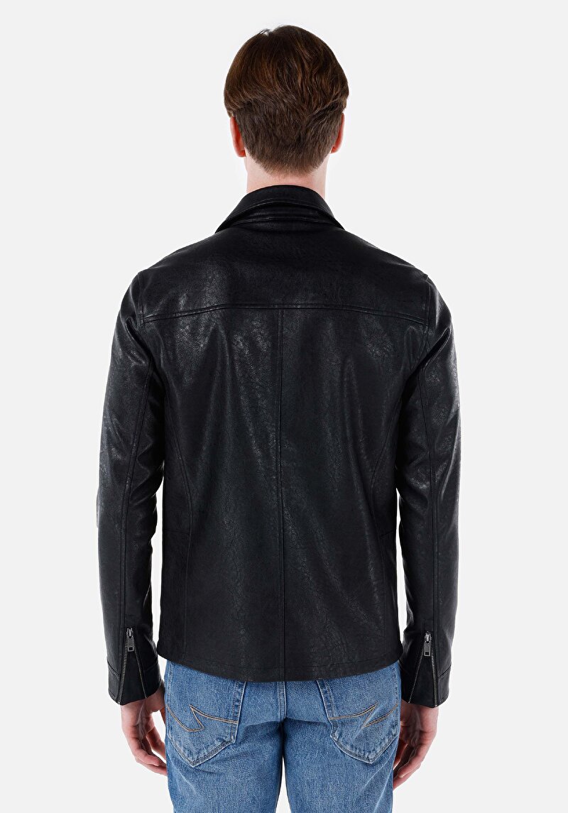 Зображення Куртка З Еко-шкіри Чоловіча Чорна Cl1066708