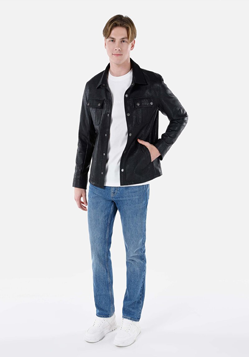 Зображення Куртка З Еко-шкіри Чоловіча Чорна Cl1066708