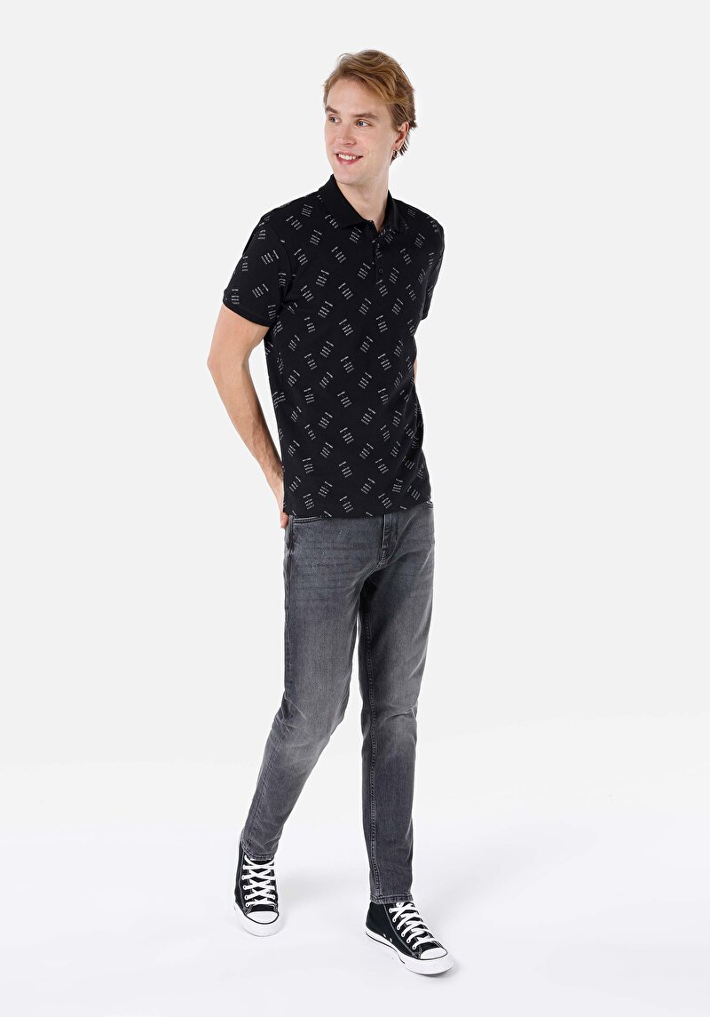 Показати інформацію про Поло З Коротким Рукавом Чоловіче Чорне  Cl1066737