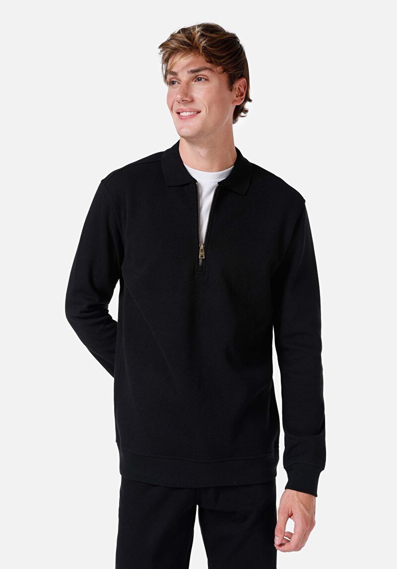 Зображення Футболка З Довгим Рукавом Чоловіча Чорна  Cl1066754