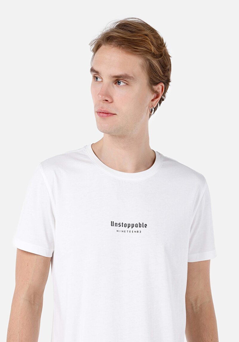 Показати інформацію про Футболка З Коротким Рукавом Чоловіча Біла  Cl1066757