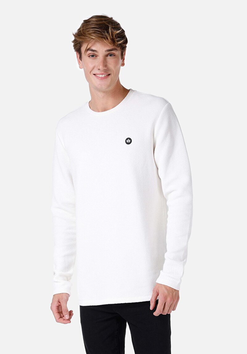 Зображення Футболка З Довгим Рукавом Чоловіча Біла  Cl1066758
