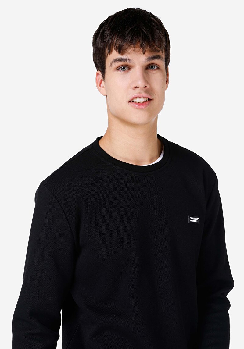 Показати інформацію про Футболка З Довгим Рукавом Чоловіча Чорна  Cl1066760