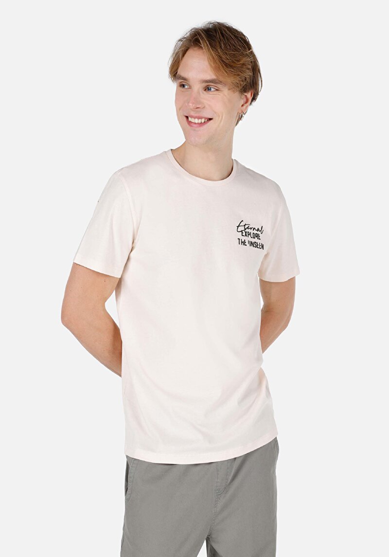 Зображення Футболка З Коротким Рукавом Чоловіча Бежева  Cl1066765