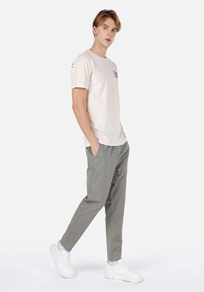 Показати інформацію про Футболка З Коротким Рукавом Чоловіча Бежева  Cl1066765