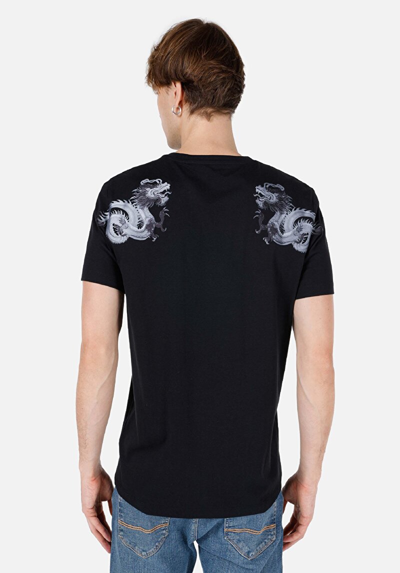 Показати інформацію про Футболка З Коротким Рукавом Чоловіча Чорна  Cl1066765