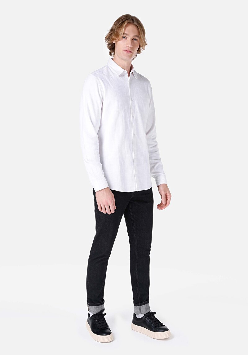 Показати інформацію про Сорочка З Довгим Рукавом Чоловіча Біла  Cl1066816