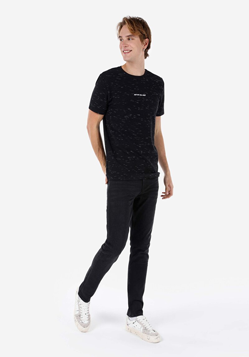 Показати інформацію про Футболка З Коротким Рукавом Чоловіча Чорна  Cl1066824