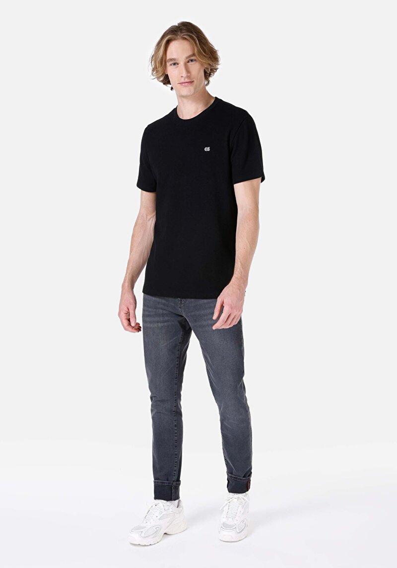 Показати інформацію про Футболка З Коротким Рукавом Чоловіча Чорна  Cl1066832