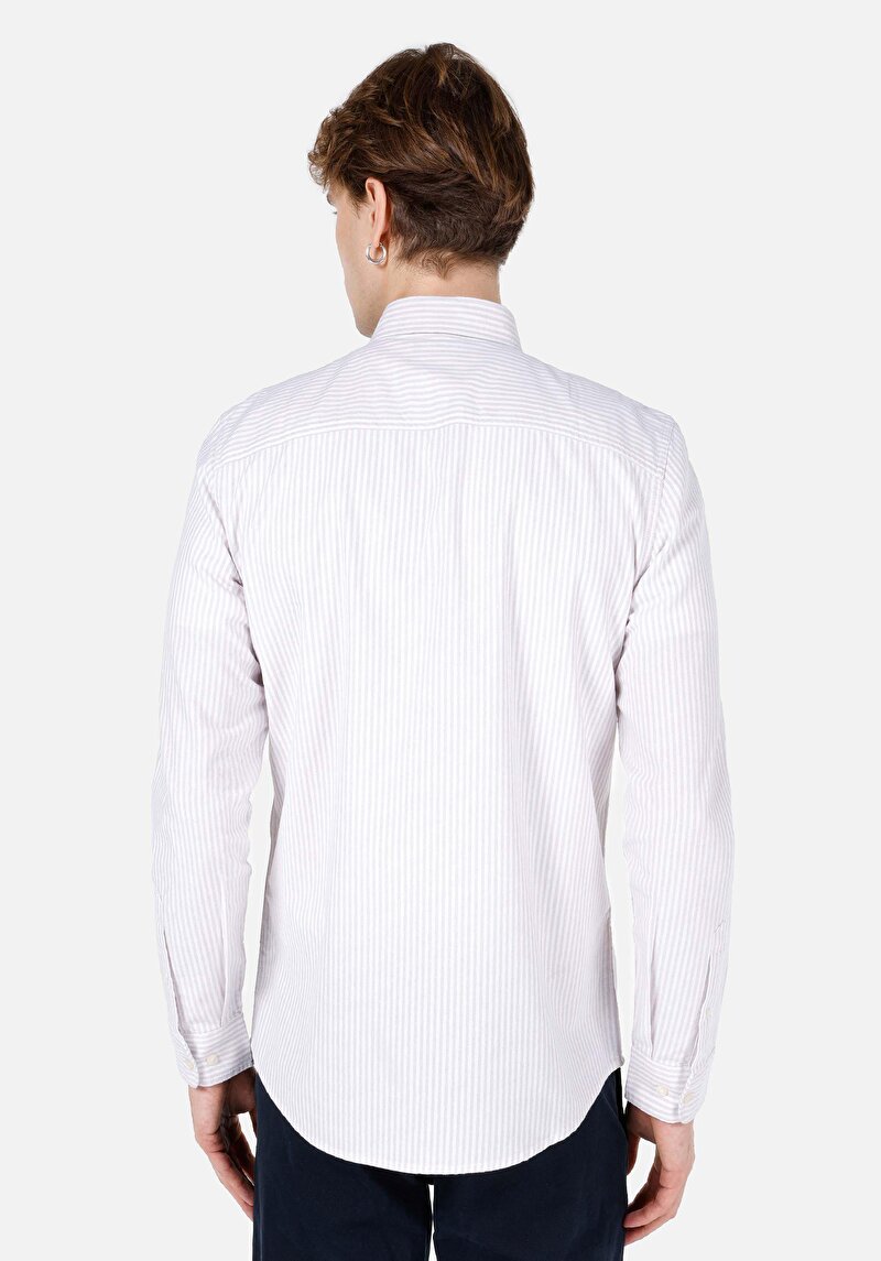 Показати інформацію про Сорочка З Довгим Рукавом Чоловіча Бежева  Cl1066850