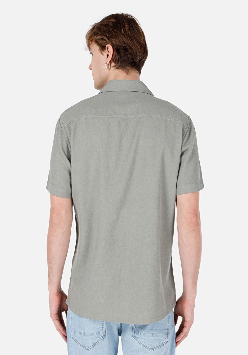 Зображення Сорочка З Коротким Рукавом Чоловіча Зелена Cl1066937