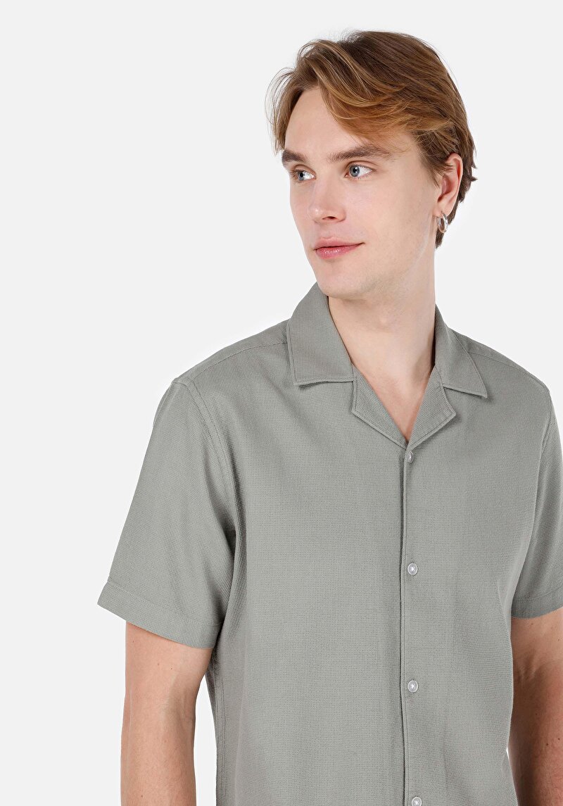 Зображення Сорочка З Коротким Рукавом Чоловіча Зелена Cl1066937