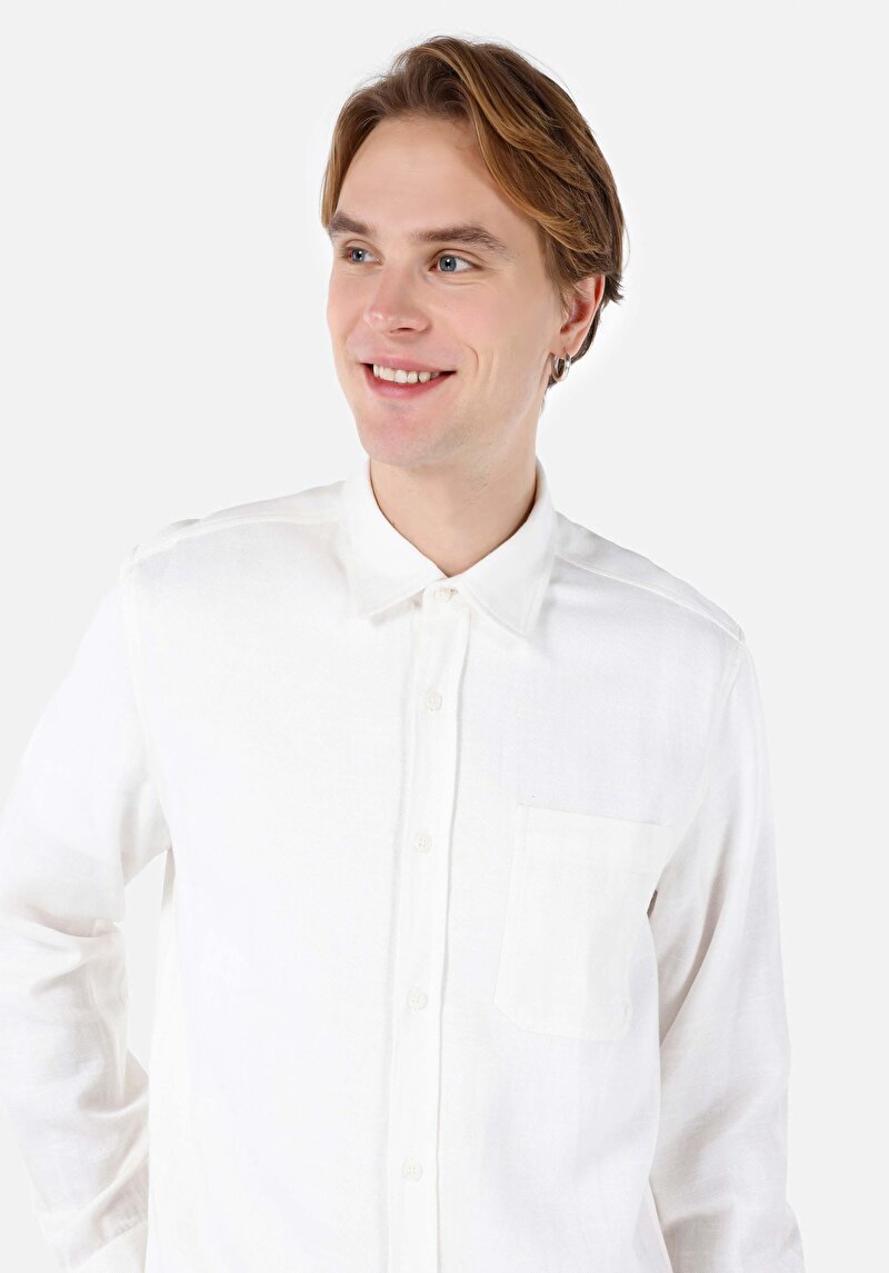 Показати інформацію про Сорочка З Довгим Рукавом Чоловіча Біла  Cl1066931