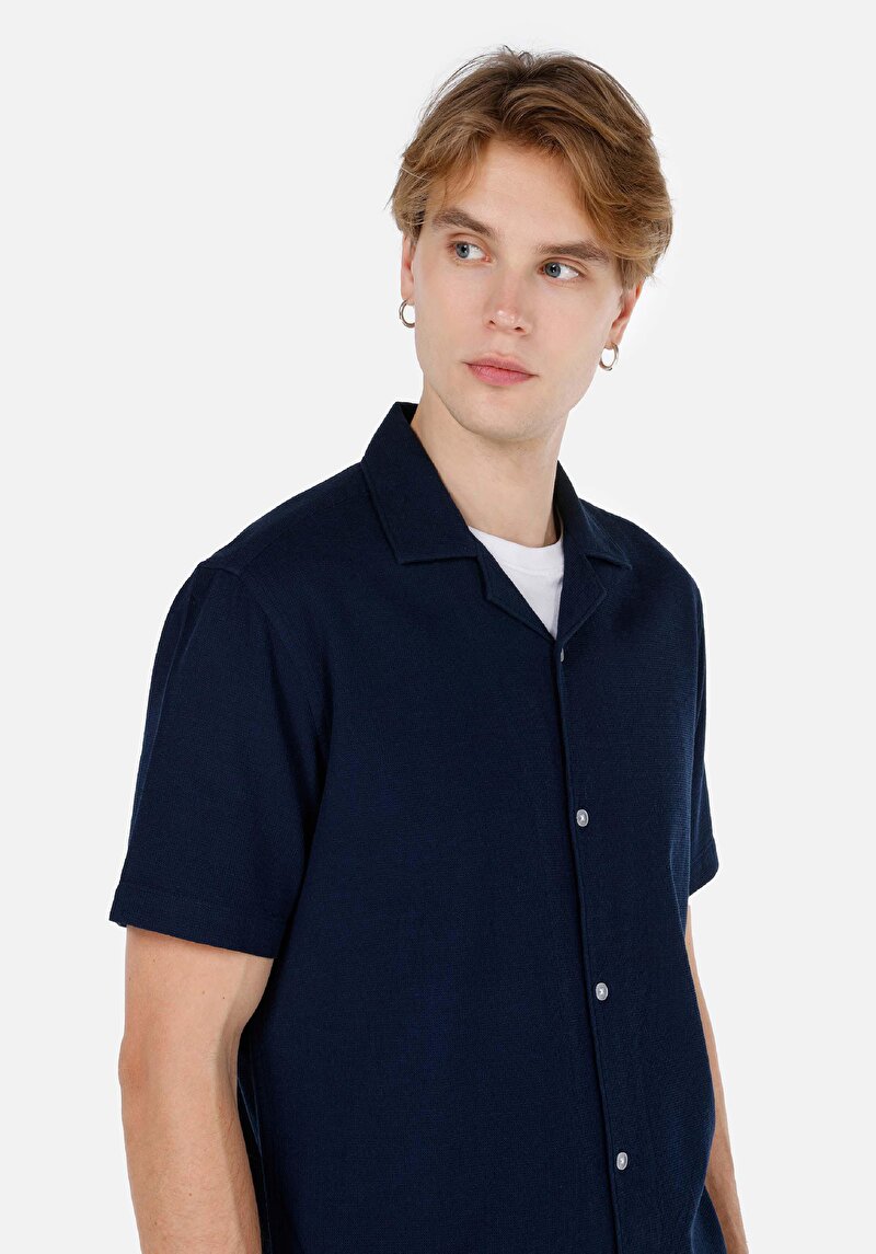 Зображення Сорочка З Коротким Рукавом Чоловіча Синя Cl1066937