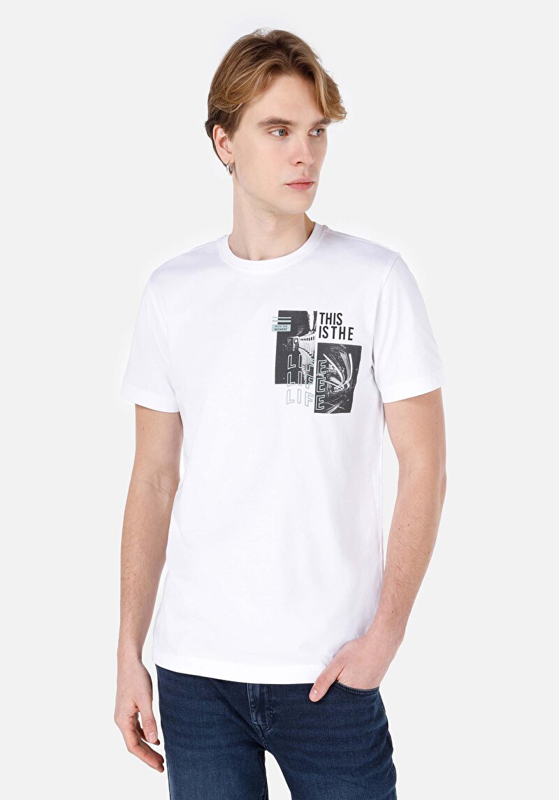 Зображення Футболка З Коротким Рукавом Чоловіча Біла  Cl1067779