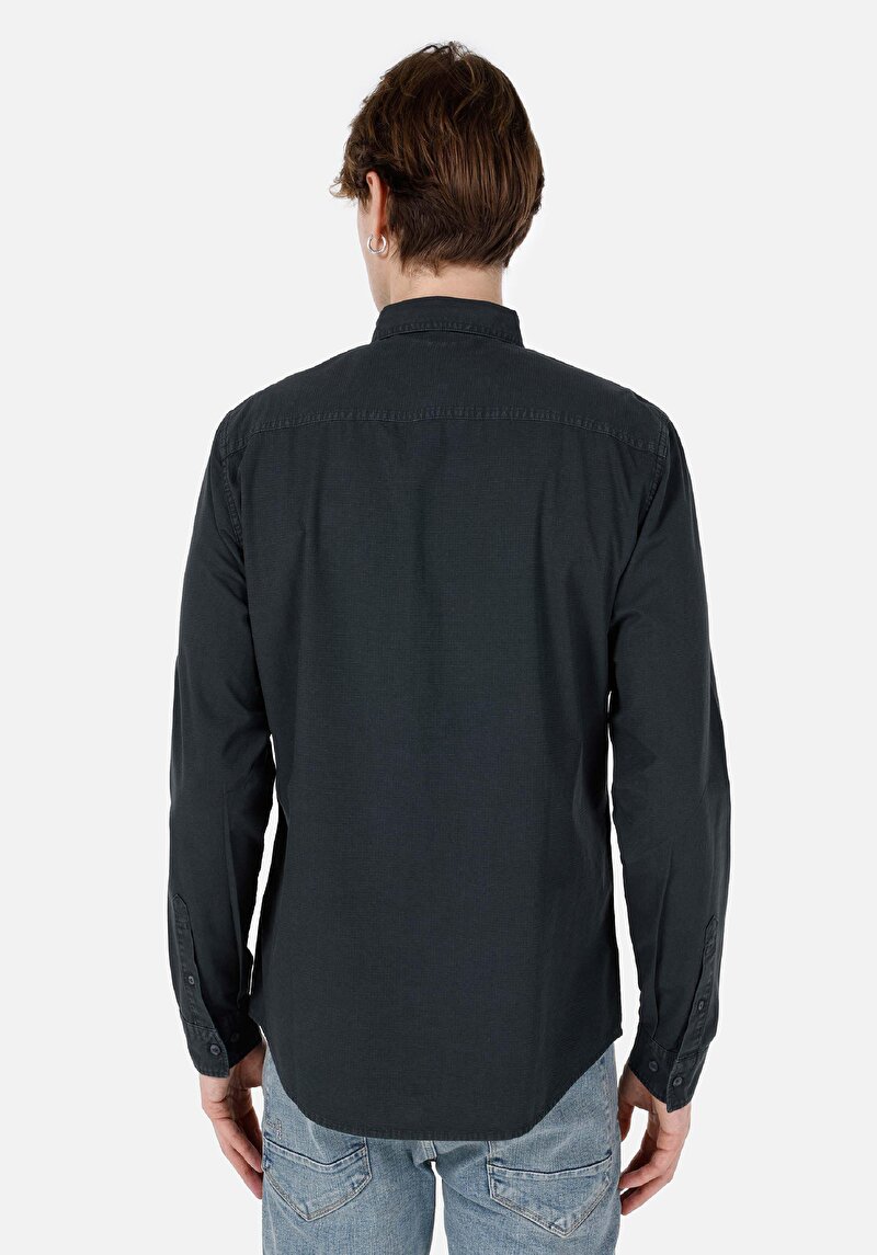 Показати інформацію про Сорочка З Довгим Рукавом Чоловіча Сіра  Cl1066942