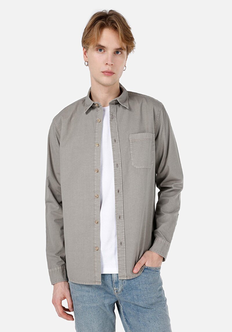 Зображення Сорочка З Довгим Рукавом Чоловіча Зелена Cl1066942