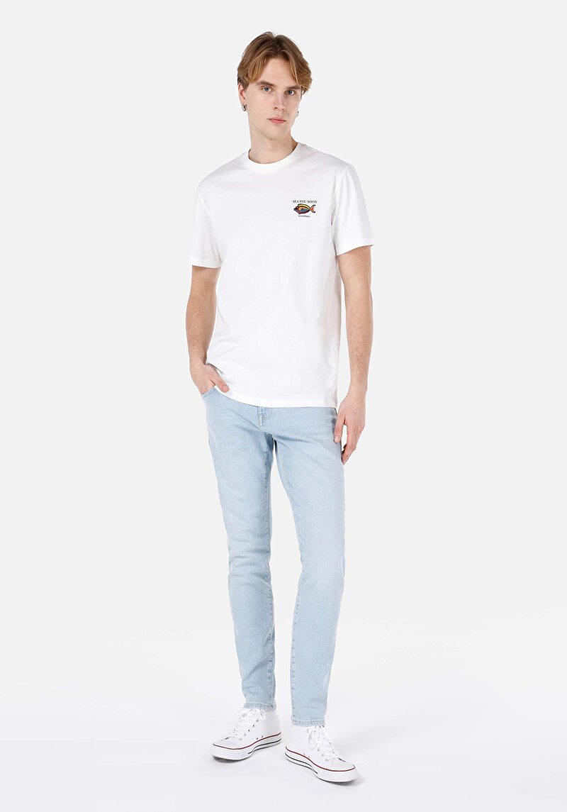 Показати інформацію про Футболка З Коротким Рукавом Чоловіча Біла  Cl1068196