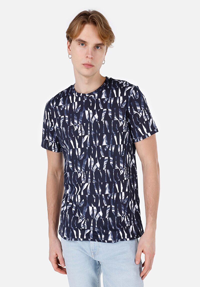 Зображення Футболка З Коротким Рукавом Чоловіча Синя  Cl1068417