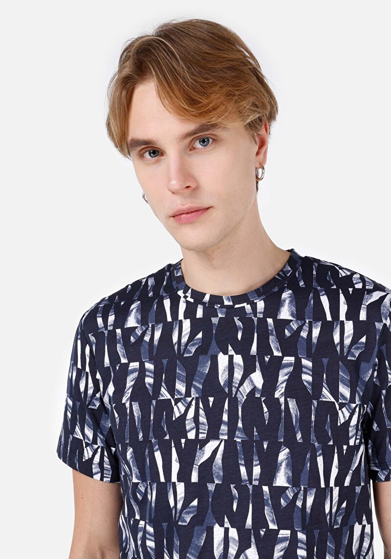 Показати інформацію про Футболка З Коротким Рукавом Чоловіча Синя  Cl1068417