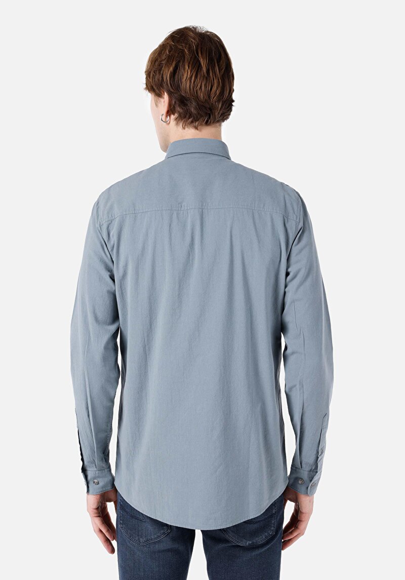 Показати інформацію про Сорочка З Довгим Рукавом Чоловіча Зелена  Cl1067013