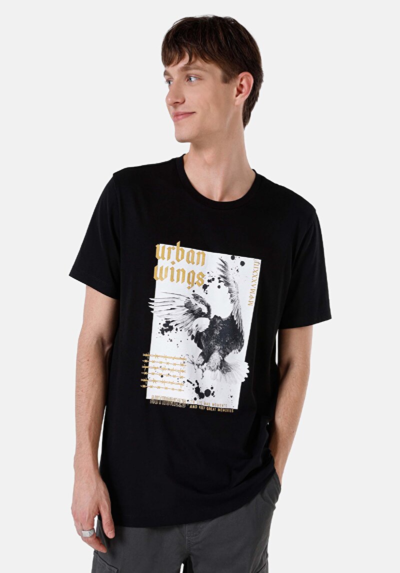 Зображення Футболка З Коротким Рукавом Чоловіча Чорна  Cl1067016