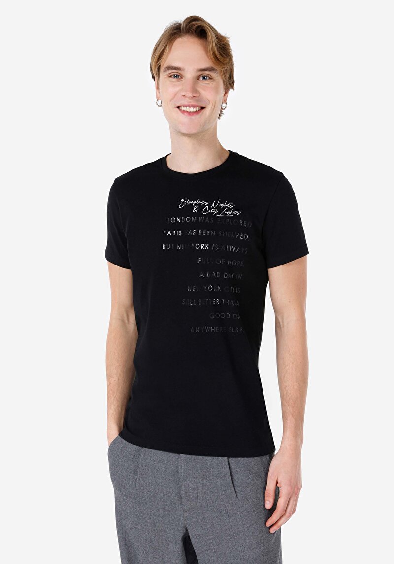 Зображення Футболка З Коротким Рукавом Чоловіча Чорна  Cl1067043