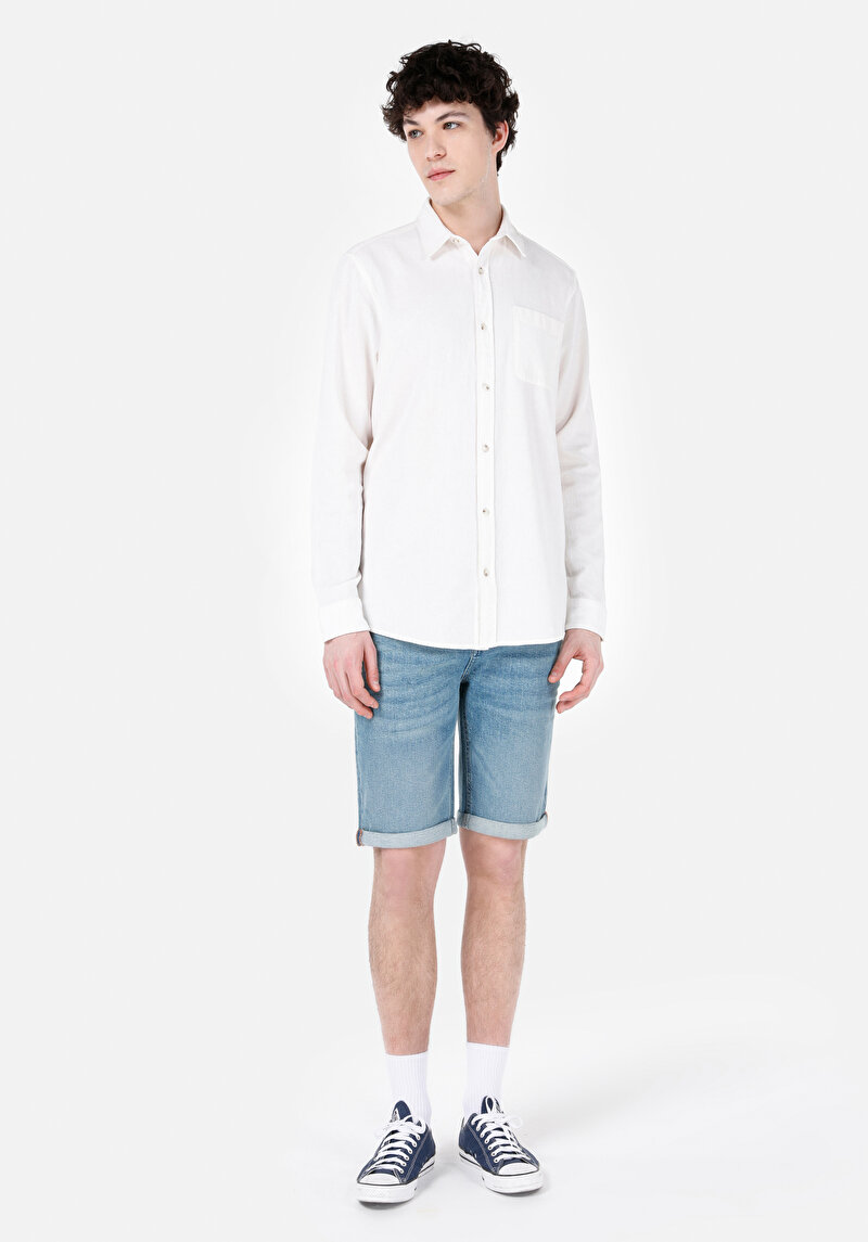 Показати інформацію про Сорочка З Довгим Рукавом Чоловіча Біла  Cl1069260