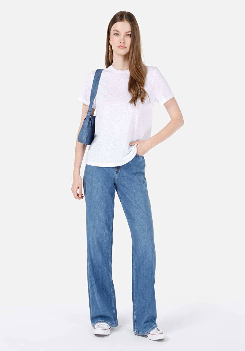 Показати інформацію про Футболка З Коротким Рукавом Жіноча Біла  Cl1068563