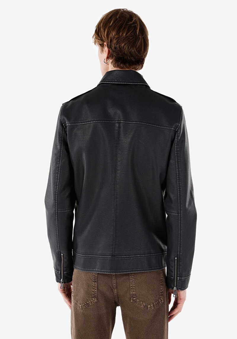 Зображення Куртка З Еко-шкіри Чоловіча Чорна Cl1067352