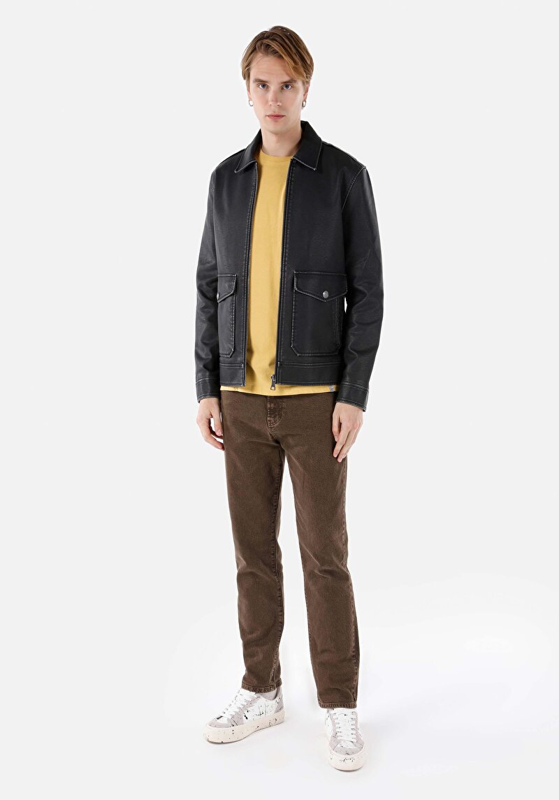 Зображення Куртка З Еко-шкіри Чоловіча Чорна Cl1067352