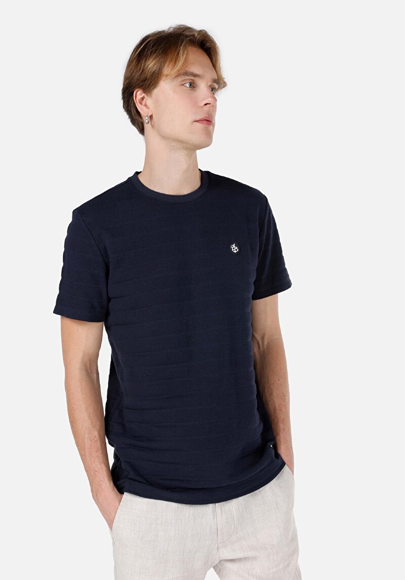 Зображення Футболка З Коротким Рукавом Чоловіча Синя  Cl1067629