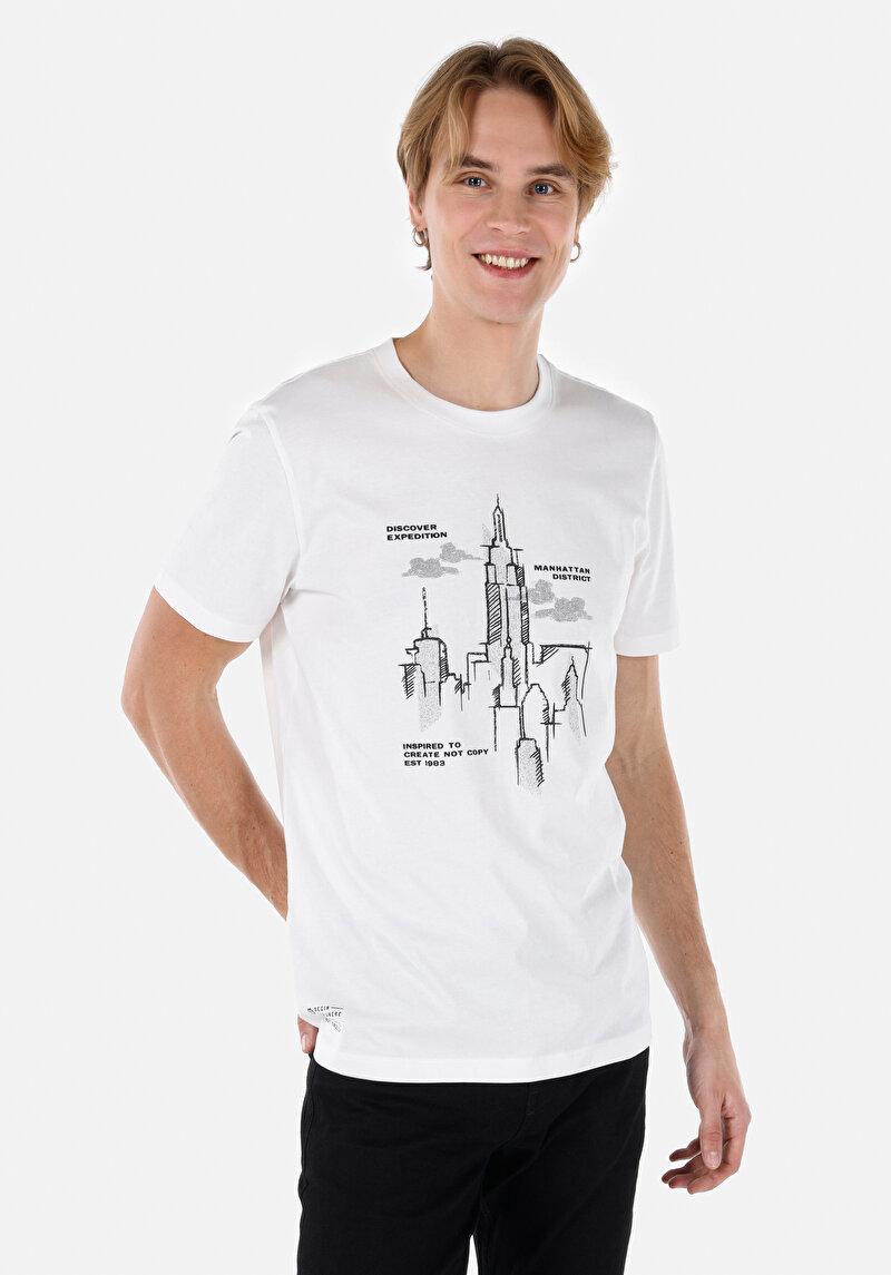 Зображення Футболка З Коротким Рукавом Чоловіча Біла  Cl1067631